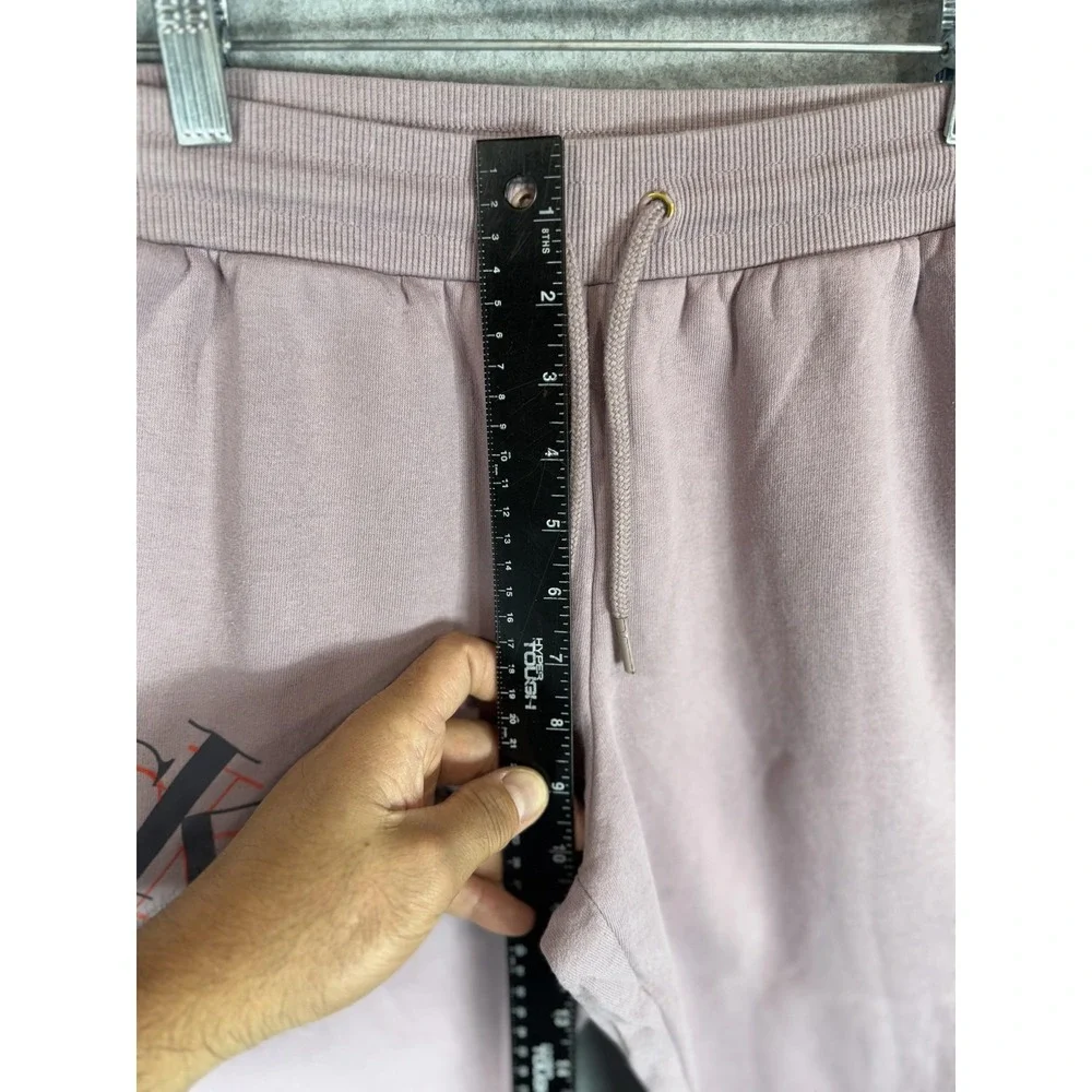 Calvin Klein Jogger Pants Womens XS Mauve Pink CK Logo Sweatpants Comfy Casual